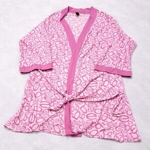 Bebe Pink Logo Robe Sleepwear Wrap Women Large